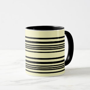 Beige & Black Striped Mug — Calm, Chic, Timeless