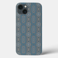 Beige Blue And Grey Alternating Pattern Design 