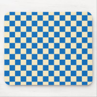 Beige + Blue Check Chequered Chequerboard Pattern