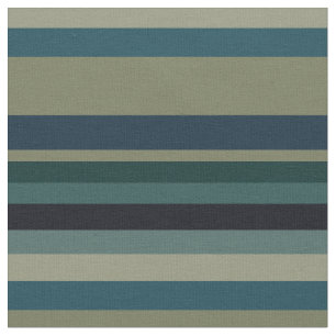 Beige, Blue, green and black stripes Fabric