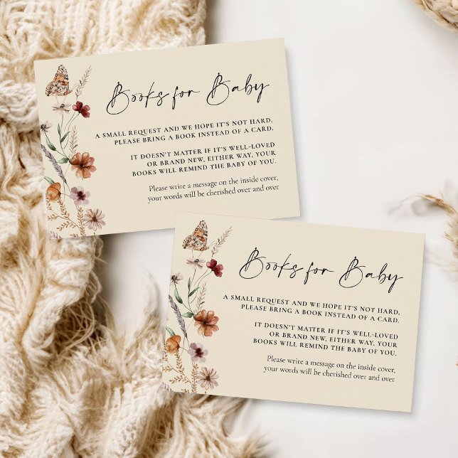 Beige Boho Fall Books for Baby Card  (Creator Uploaded)