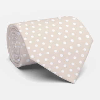 Beige Boho Mini Polka Dot Custom – Elegant Fashion Tie