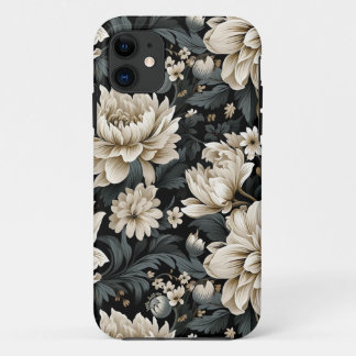 Beige Botanical, beautiful, nature, floral iPhone 11 Case