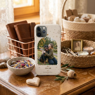 Beige Botanical Personalised Dog Photo Easy Custom iPhone 11 Pro Case