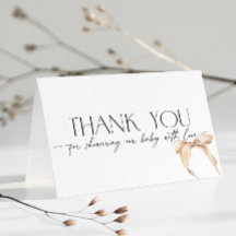 Beige Bow Coquette Baby Shower