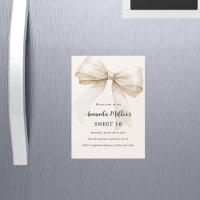 Beige bow elegant Sweet 16 luxury