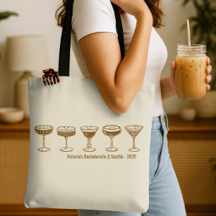 Beige Bridesmaid Espresso Martini Bachelorette  Tote Bag