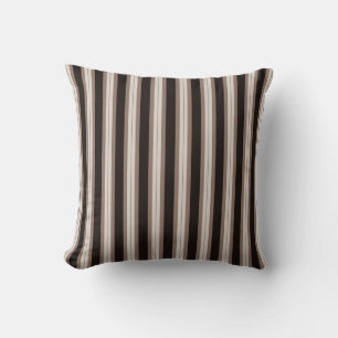 beige, brown and white stripes cushion