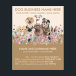 Beige Brown Botanical Dogs Flyer<br><div class="desc">Beige Brown Botanical Dogs Flyer</div>