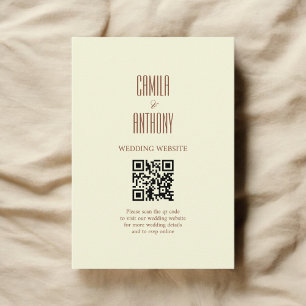 Beige Brown  Enclosure Card