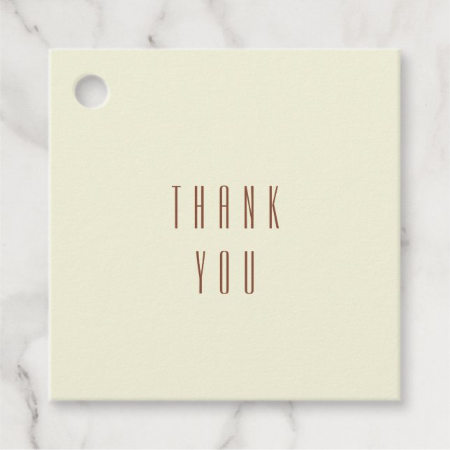 Beige Brown Favour Tags (Front)