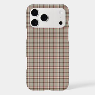 Beige Brown Plaid Classic Pattern iPhone Case