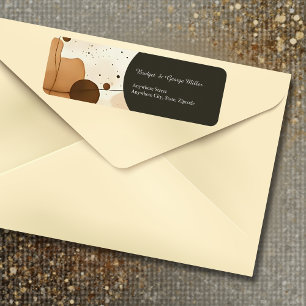 beige brown Rustic Warm abstract Return Address