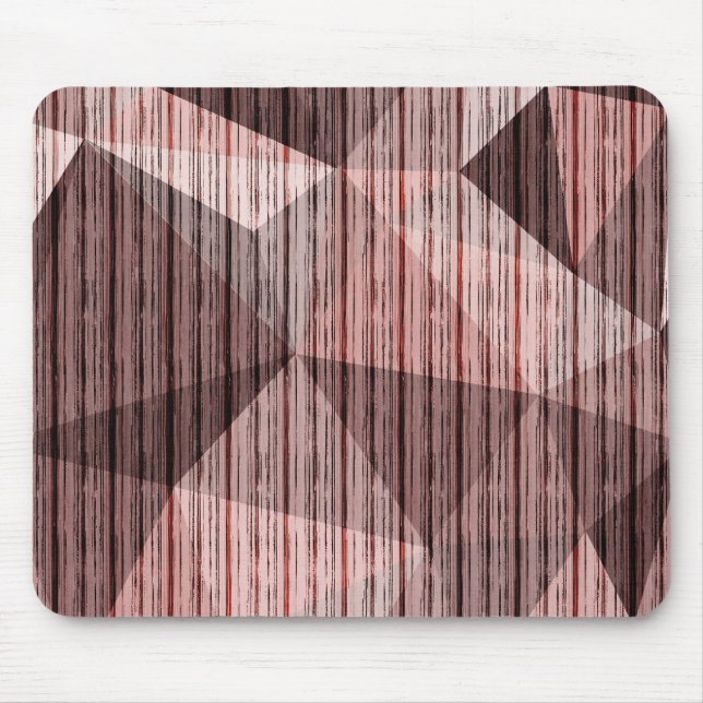 Beige, brown textured polygonal mouse mat (Front)