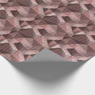 Beige, brown textured polygonal wrapping paper