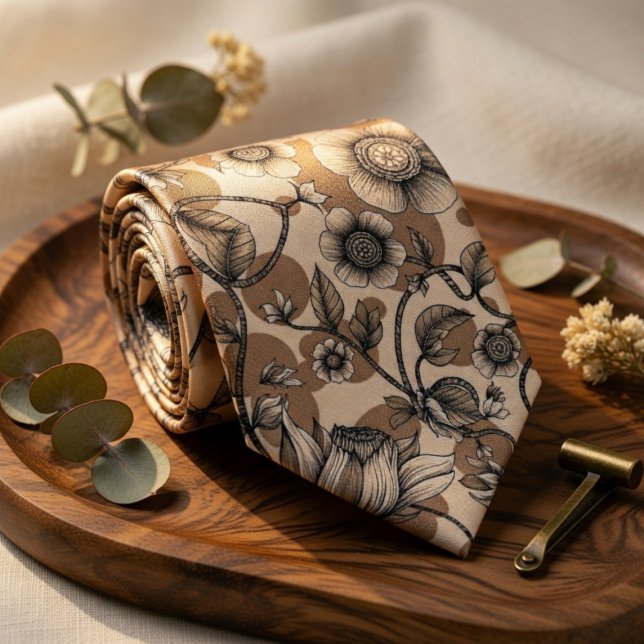 Beige Brown Tie (Creator Uploaded)