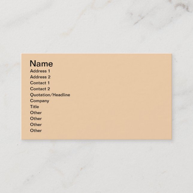 Beige Business Card (Front)