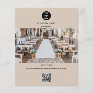 Beige Business Logo Promotional Advertising Flyer