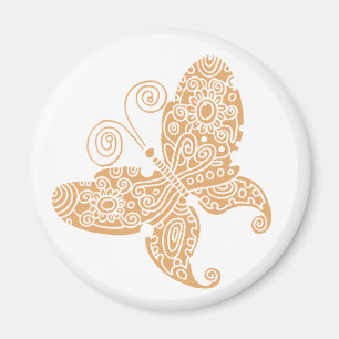 Beige Butterfly Magnet