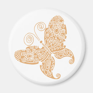 Beige Butterfly Magnet