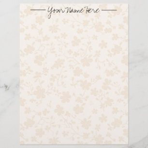 Beige Calico Personalised Custom Letterhead