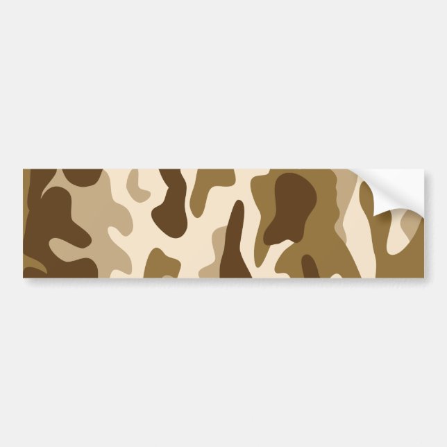 Beige camouflage pattern bumper sticker (Front)