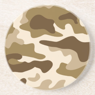 Beige camouflage pattern coaster