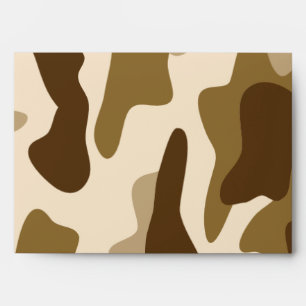 Beige camouflage pattern envelope