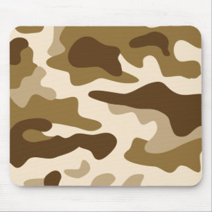 Beige camouflage pattern mouse mat
