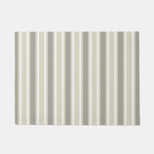 Beige candy stripes doormat