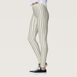 Beige candy stripes leggings