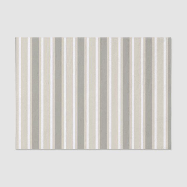 Beige candy stripes tissue paper (Front)