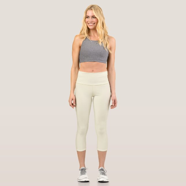 Beige Capri Leggings (Front)