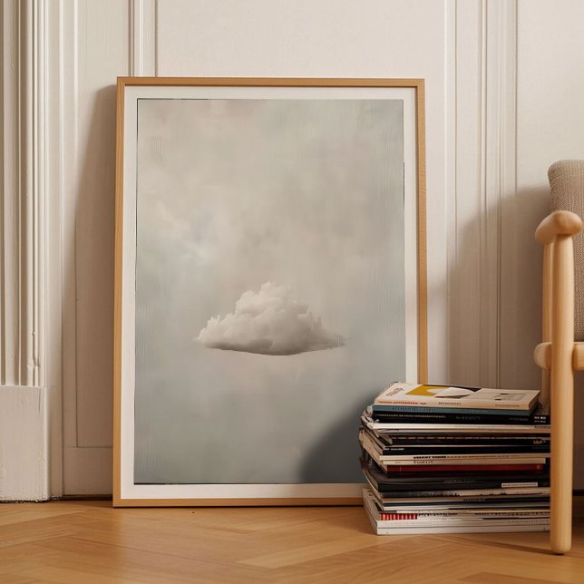 Beige Cloud Print Moody Cloud Painting Beige Wall  (Creator Uploaded)