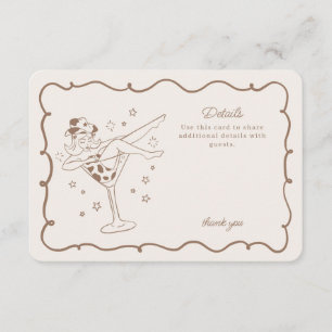 Beige Cocktails and Cowgirls Rodeo Details Insert