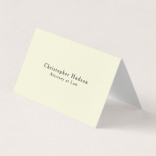 Beige Color Simple Plain Minimalist Business Card