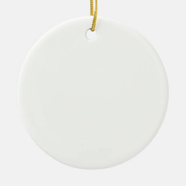 Beige Colour - Customisable Pattern Ceramic Tree Decoration (Front)