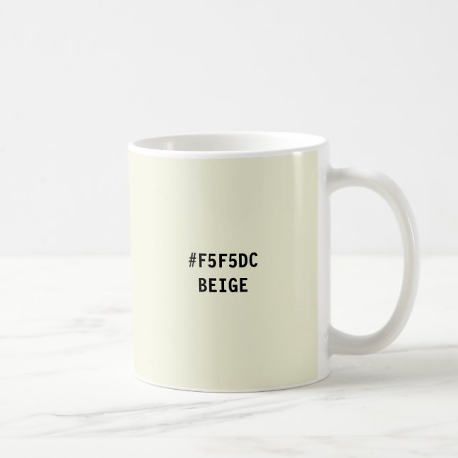 Beige Colour hex Code Mug (Right)