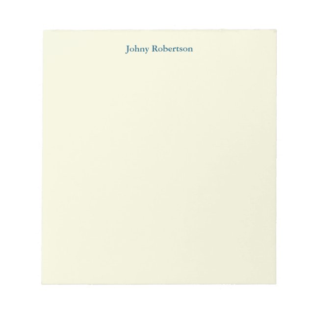Beige Colour Plain Elegant Professional Modern Notepad (Front)