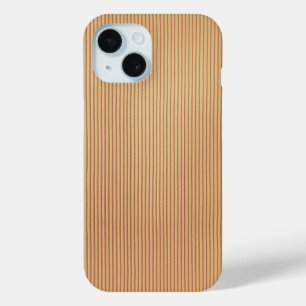 Beige Corduroy Realistic Photo Pattern iPhone 15 Case