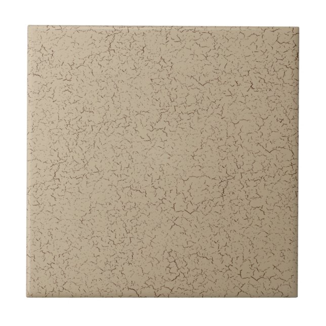 Beige Crackle Glaze Solid Colour Tile (Front)