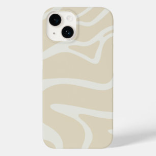 Beige Cream Simple Organic Pattern Case-Mate iPhone 14 Case