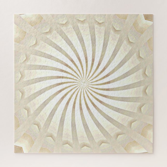 Beige Cream Swirl Jigsaw Puzzle (Vertical)
