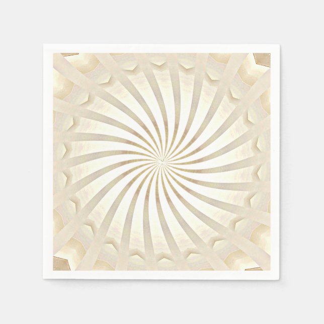 Beige Cream Swirl Napkin (Front)