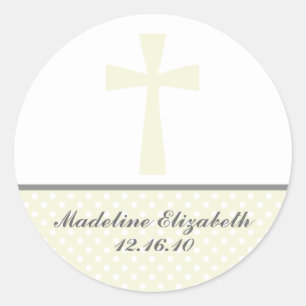 Beige Cross Stickers