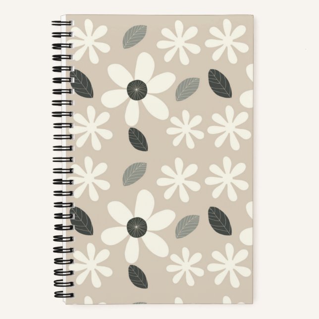 Beige Daisy Notebook (Front)