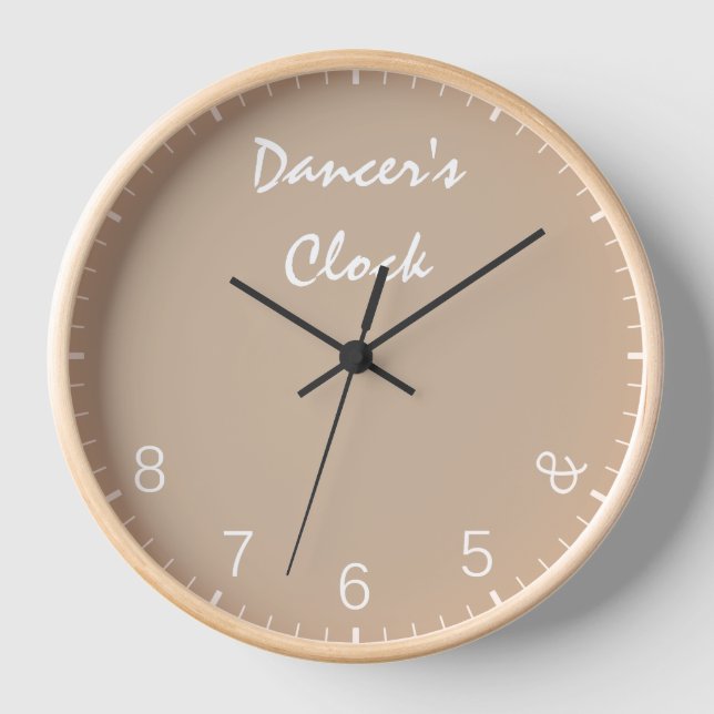 Beige Dancers Clock - Funny Dancing Dance Humour (Front)