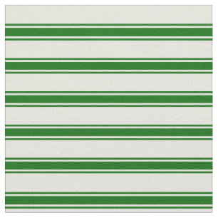 Beige & Dark Green Lines Pattern Fabric
