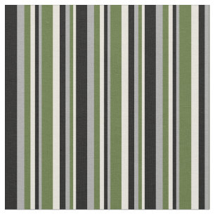 Beige, Dark Olive Green, Dark Grey & Black Coloure Fabric