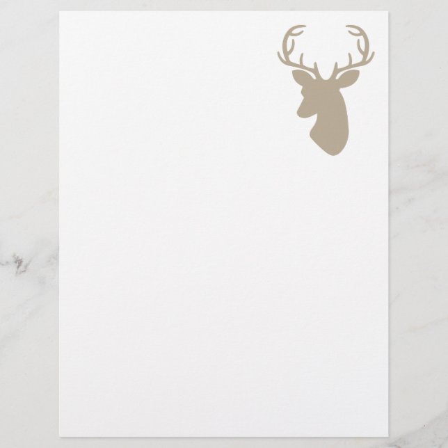 Beige Deer Head Silhouette (Front)